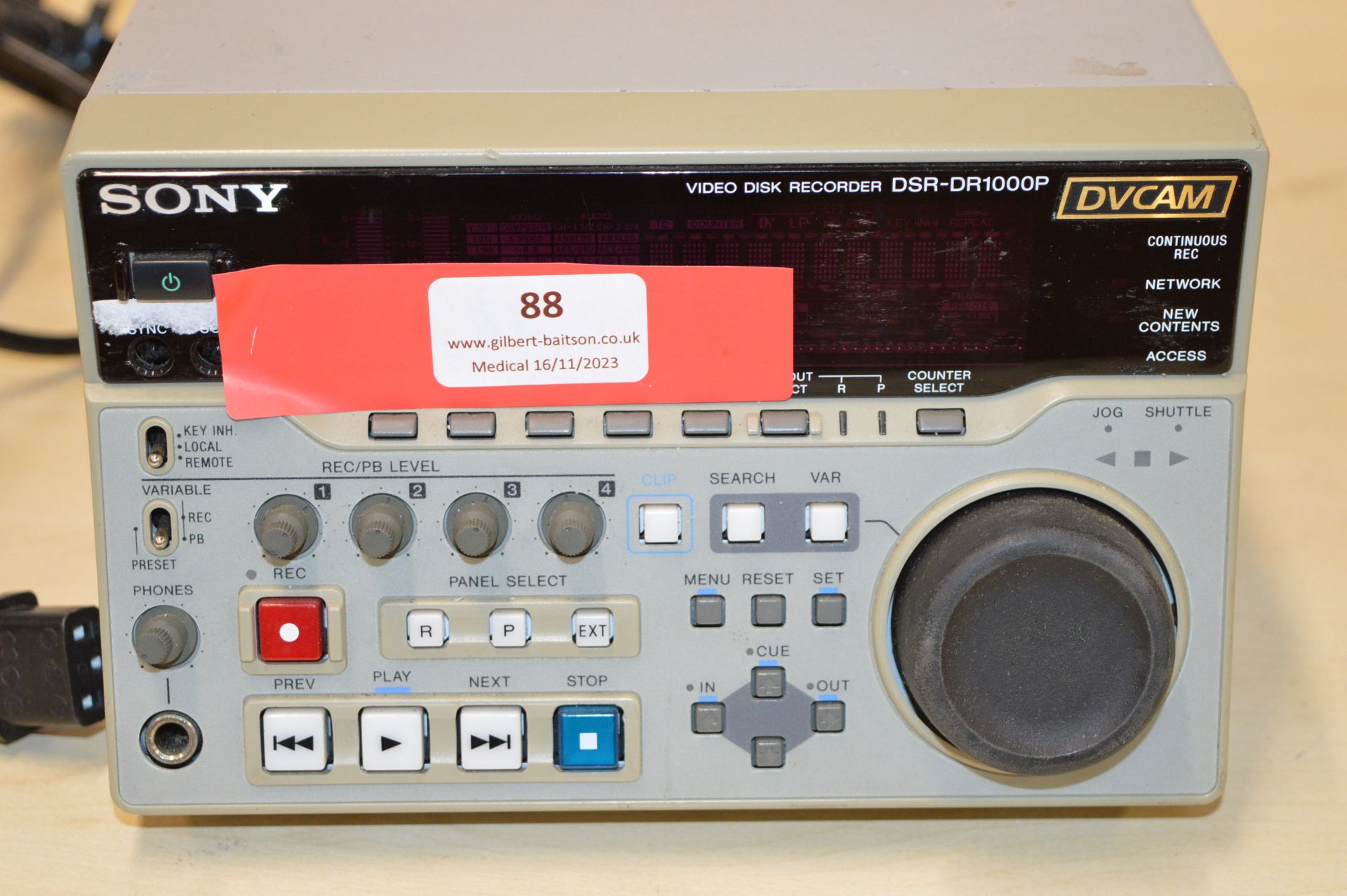 * Sony DSR-DR1000P video disc recorder - Image 2 of 4