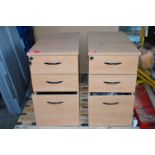 * 2x maple effect 3 drawer pedestal units