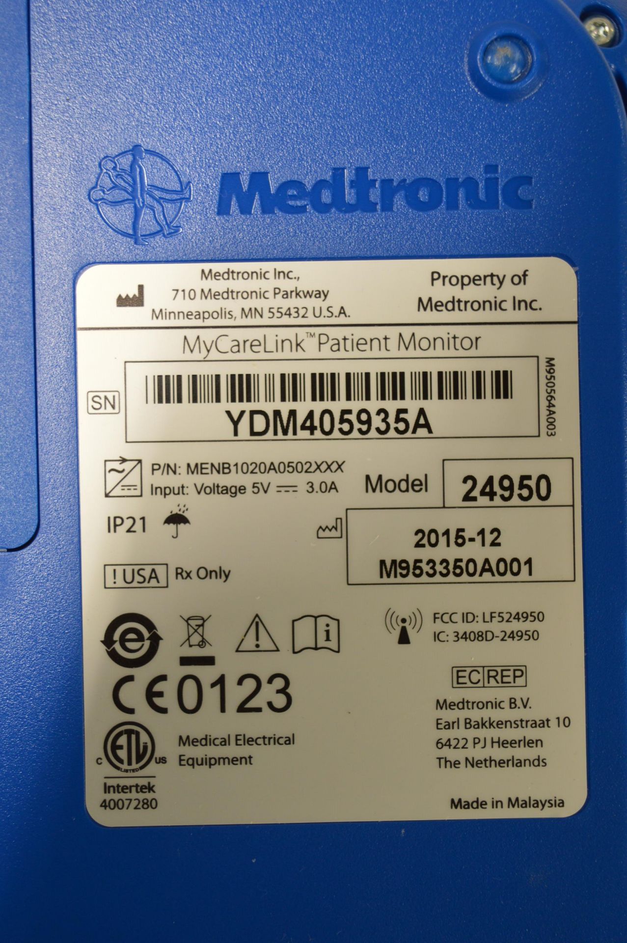 * Medtronic 24950 My Care link patient monitor (boxed & unused) - Image 3 of 3