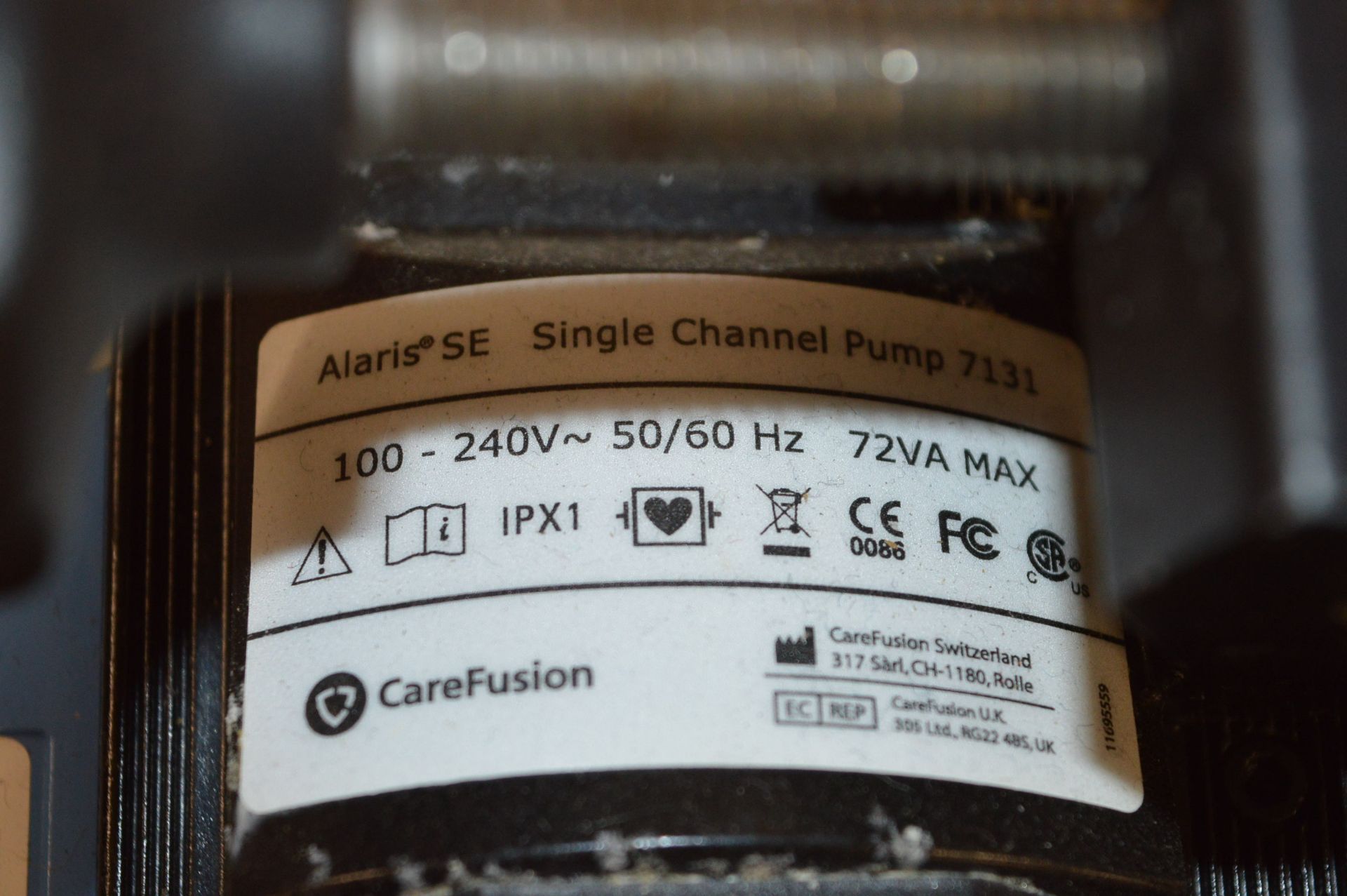 * Care Fusion 7131 Alaris SE single channel pump, 72va max - Image 2 of 2