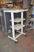 * Mobile 3 tier equipment trolley