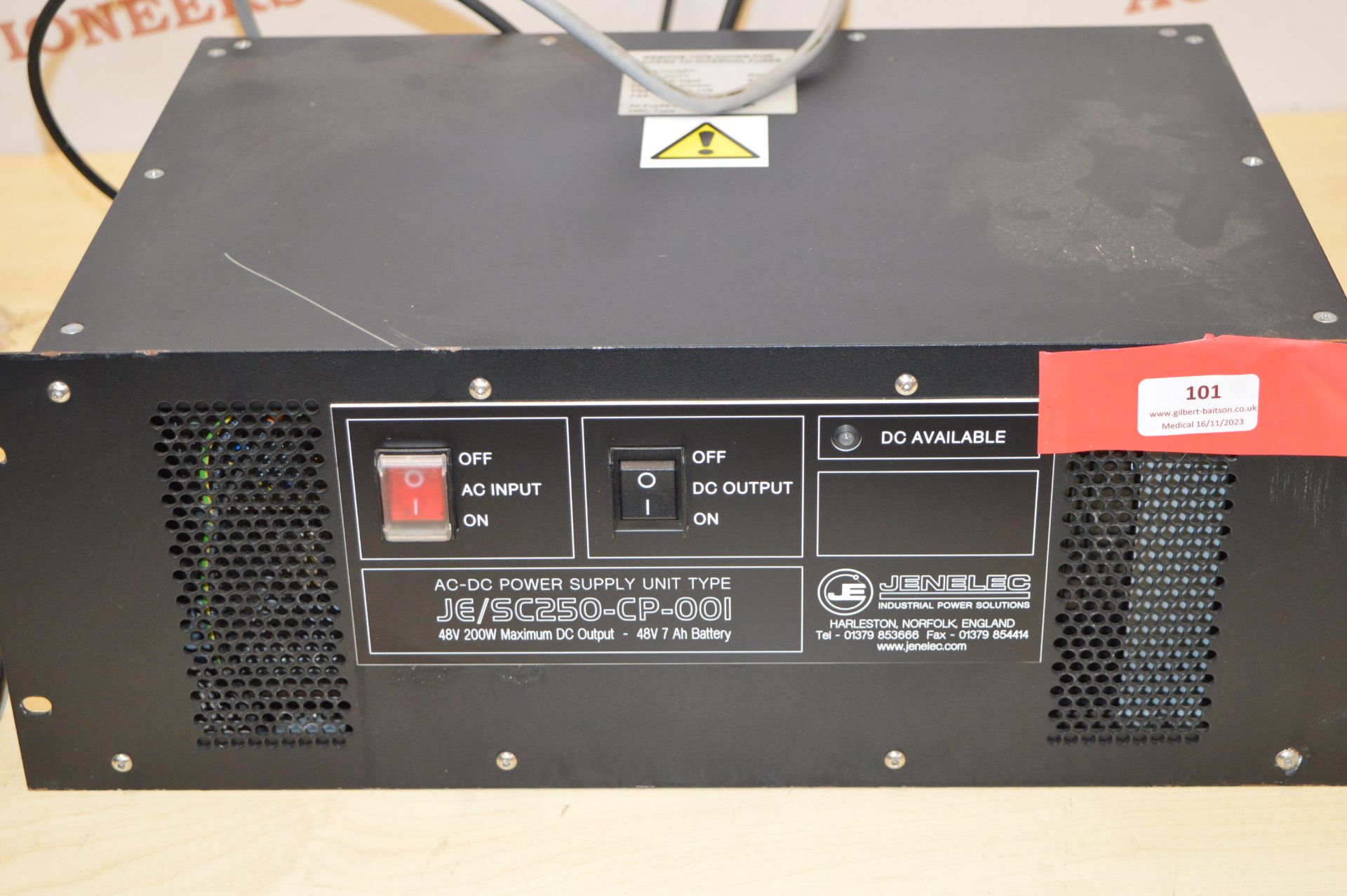 * Jenelec JE/SC250-CP-001 AC-DC power supply