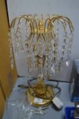 *Gilt Effect Table Lamp with Drops (AF)