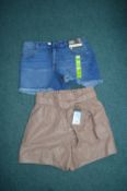 Two Pairs of Ladies Shorts Sizes: 10 and 12