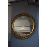 Gilt Framed Circular Mirror