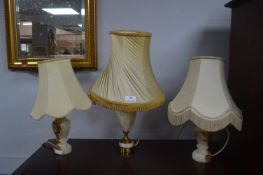 Three Agate Table Lamps