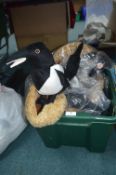 Six Soft Toy Magpies