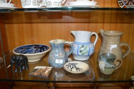 Studio Pottery Jugs, Bowls & Ornaments including Battle Pottery Dish