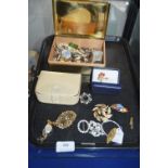 Vintage Costume Jewellery, Brooches, etc. Includin