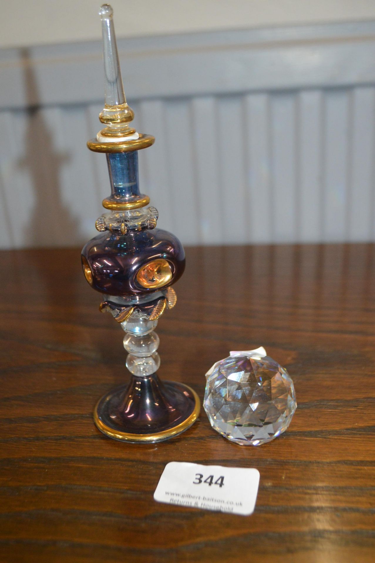 Glass Scent Bottle and a Paperweight