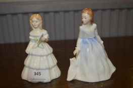 Pair of Small Royal Doulton Figurines "Julie" and