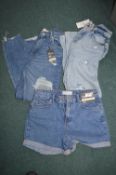 Three Pairs of Ladies Jeans and Denim Shorts Sizes