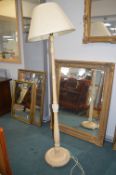 Cream Painted Standard Lamp with Shade