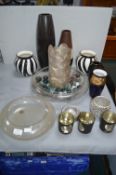 Glass, Pottery Vases etc