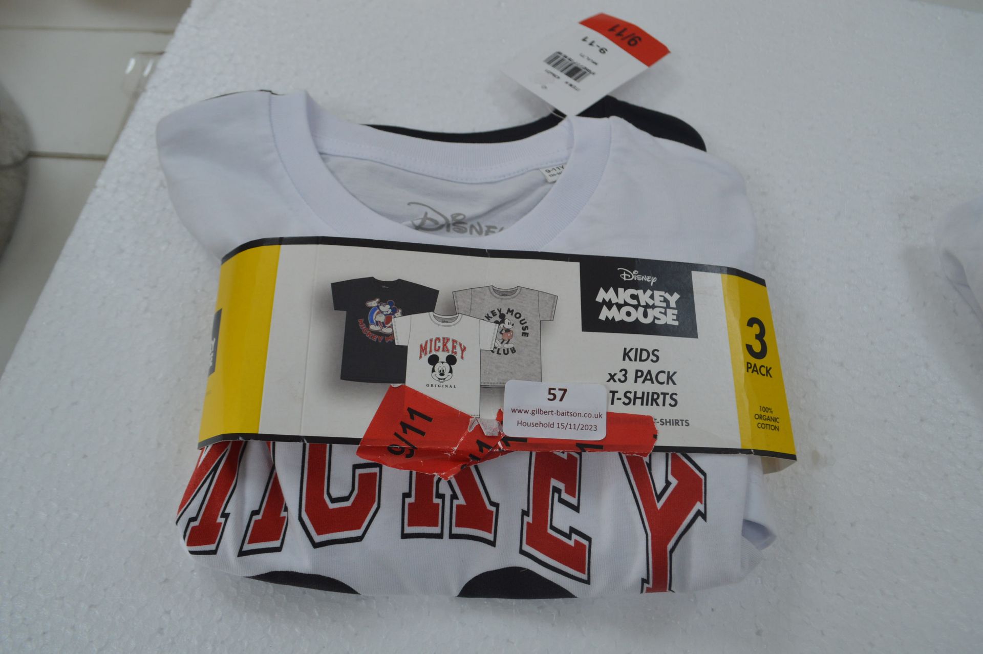 Disney Mickey Mouse Kid's T-Shirts 3pk Size: 9-11
