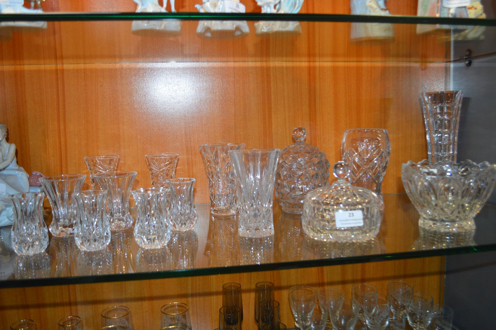 Cut Lead Crystal Glassware Including Vases, Dishes