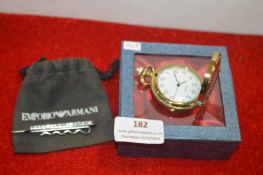 Decorative Pocket Watch, and an Armani Tiepin