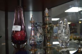 Decorative Glass Scent Bottles and Vases etc.