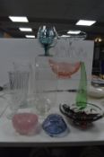 Assorted Glass Vases and Drinking Glasses