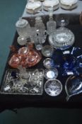 Period Glassware Decanters, Dishes, Dressing Sets,