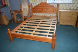 Solid Pine Double Bed Frame