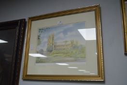 Signed Framed Print of Beverley Minster by K.W. Bu
