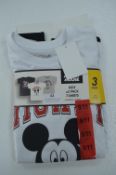 Disney Mickey Mouse Kid's T-Shirt 3pk Size: 9-11 y