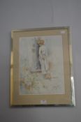 Gordon King Framed Print of a Young Girl with Flow