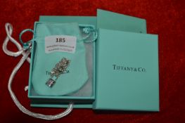 Tiffany Style Sterling Silver Padlock Pendant and