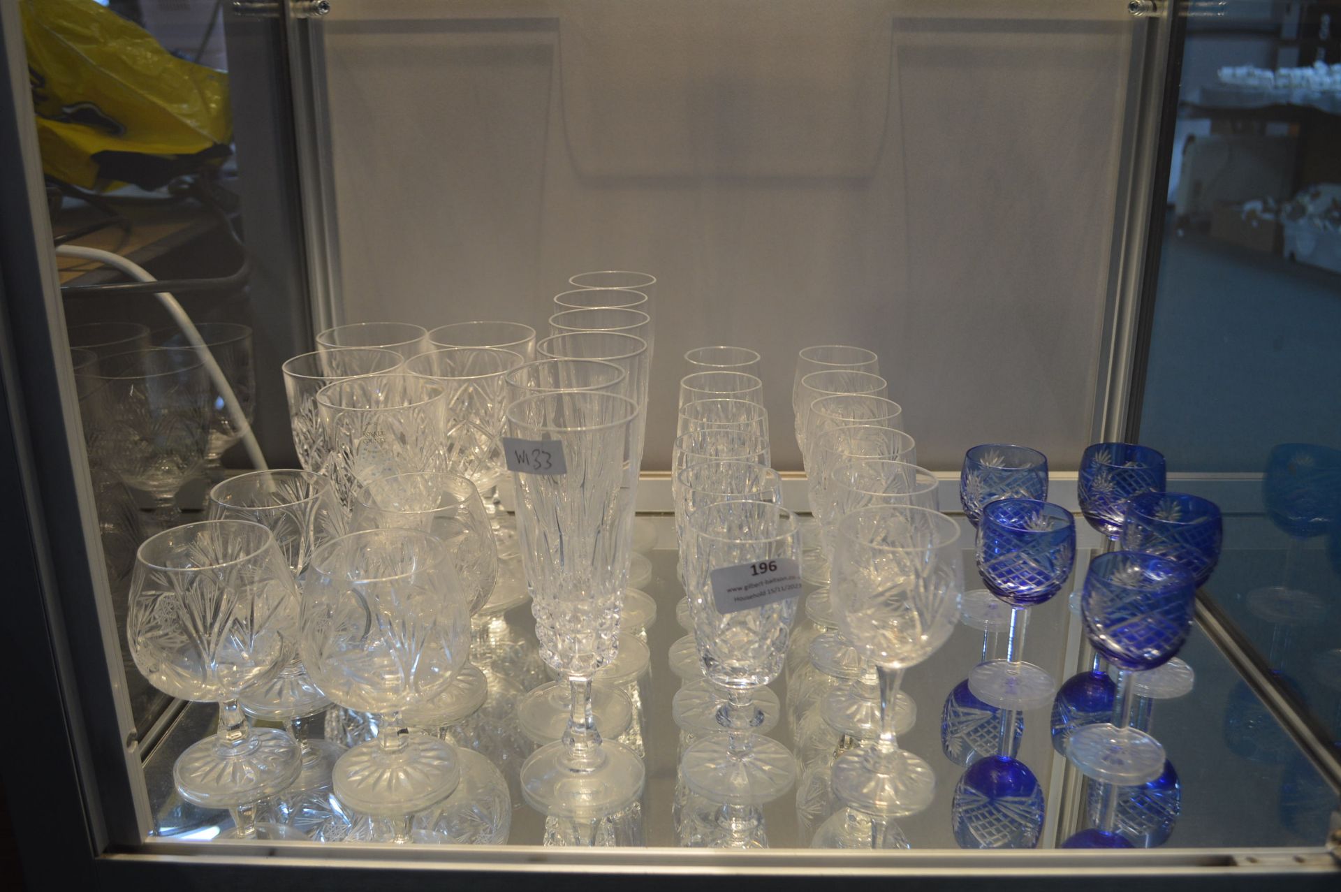 Cut Lead Crystal Wine Glasses etc.