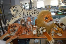 Soft Toy Tigers, Leopards, and a Lion