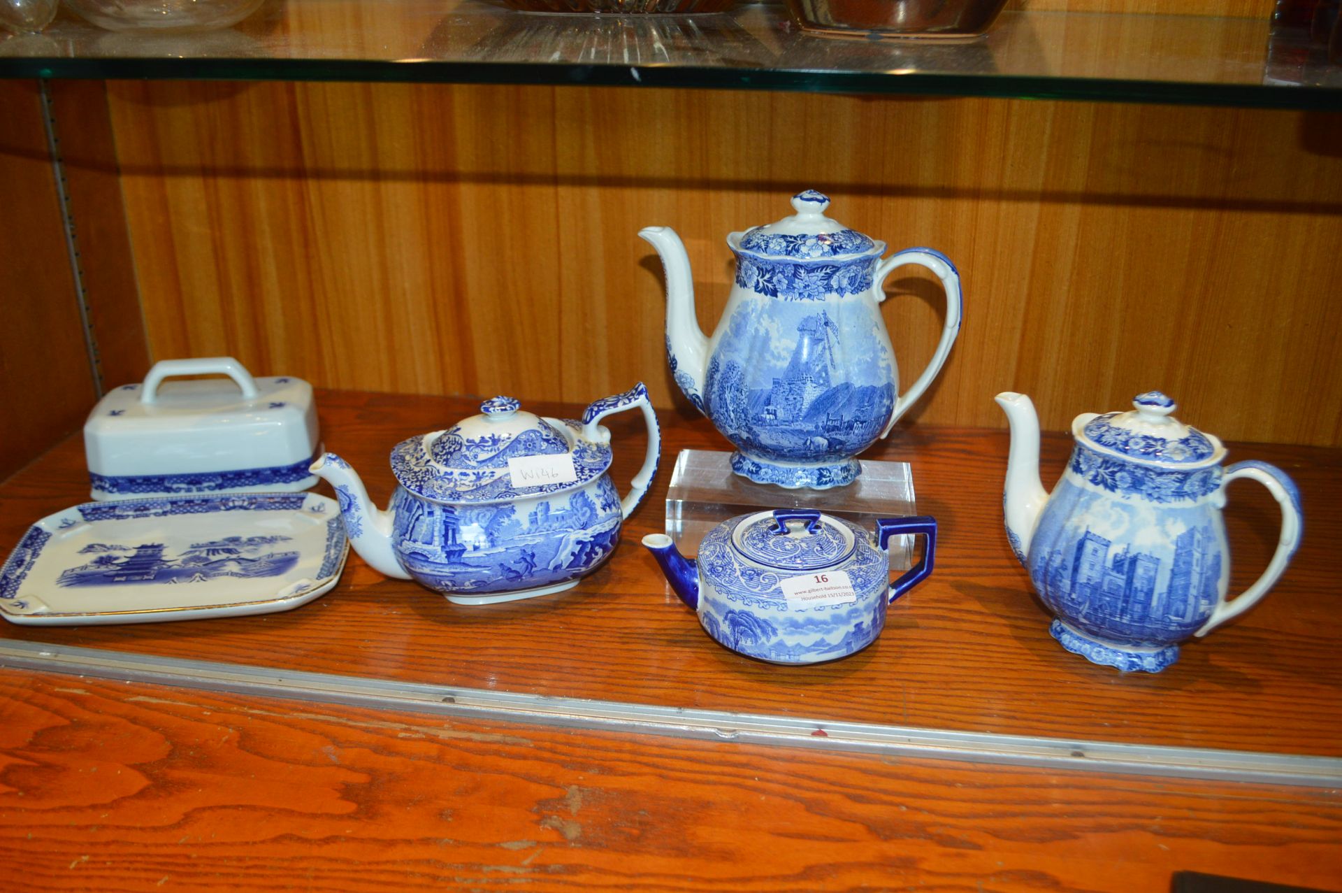Spode, Ridgeways, and Other Blue & White Teapots e
