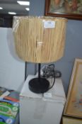 *Table Lamp with Raffia Lampshade
