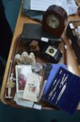Tray Lot of Collectibles Including Military Tin, P