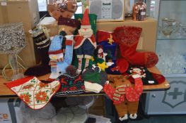 Christmas Stockings, Hats, and Decorations