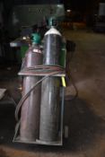 *Oxyacetylene Cutting Gear Including Pipes, Gauges, Burning Torch, and Trolley (Bottle not