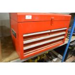 *Red Mobile Four Drawer Tool Chest