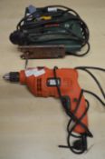 Black & Decker KR504 Drill, and a Bosch PST700 DAE 240v Jig Saw