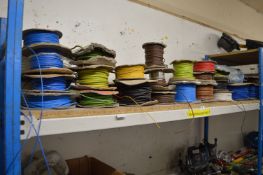 *Contents of Shelf Including Various Part Spools of Cable