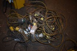 *Assorted 110v Extension Cables and an Inspection Lamp
