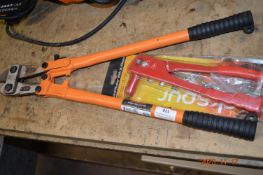 24” Bolt Cutters, and a Hand Riveter