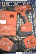 Hilti SF151-A Drill with Hilti SFC 7/18 Charger and Three Batteries