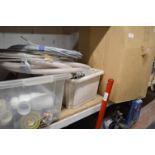 *Three Boxes of Assorted Plumbing and Pipe Parts Including Taps, Shower Heads, Elbows, Fixings,