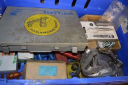 *Mixed Box Containing Screws, Sockets, Chain, Catches, etc.