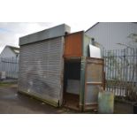 *5m x 2.5m Steel Storage Unit with Side Roller Shutter and Personal Door