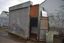 *5m x 2.5m Steel Storage Unit with Side Roller Shutter and Personal Door
