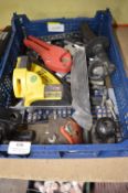 Stanley S2 Laser Level and Square, Stanley Planer, Drill Bits, etc. (tray not included)