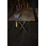 *Folding Table with 4” Vice