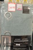 *Home Living Lined Eyelet Curtains 132” width 90” drop