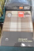 *Jacquard Lined Ring Top Curtains 42” width 72” drop